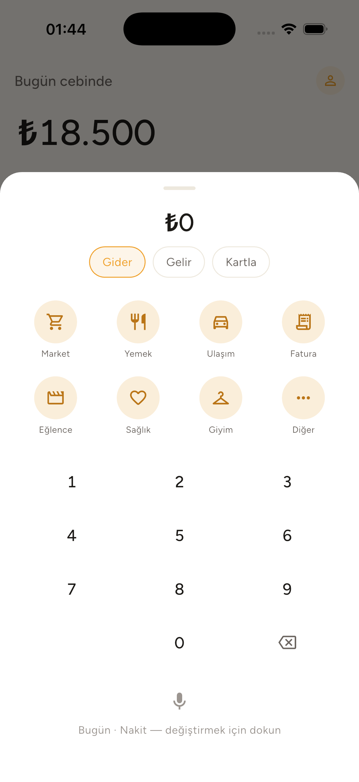 Cebinde · Kişisel Finans Takibi mockup
