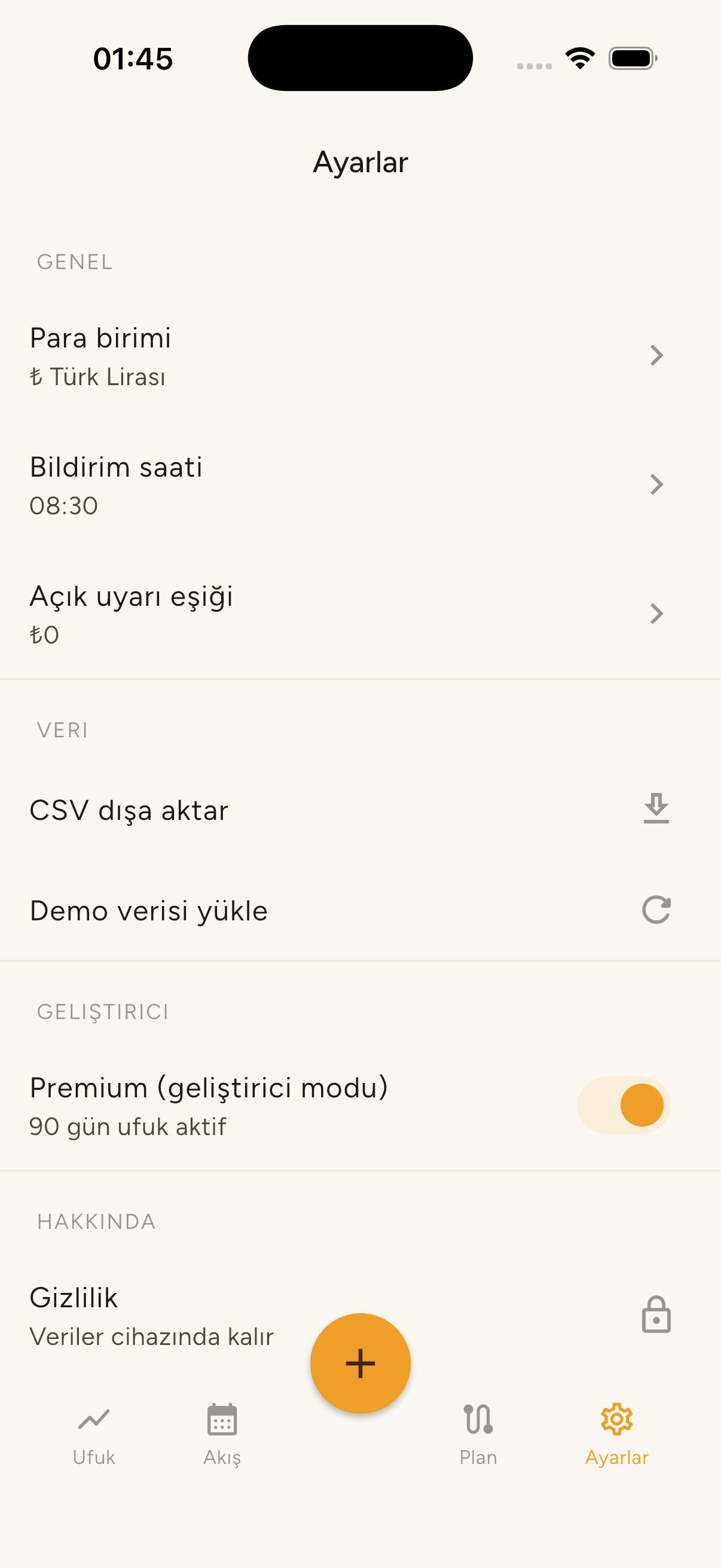 Cebinde · Kişisel Finans Takibi screenshot 1